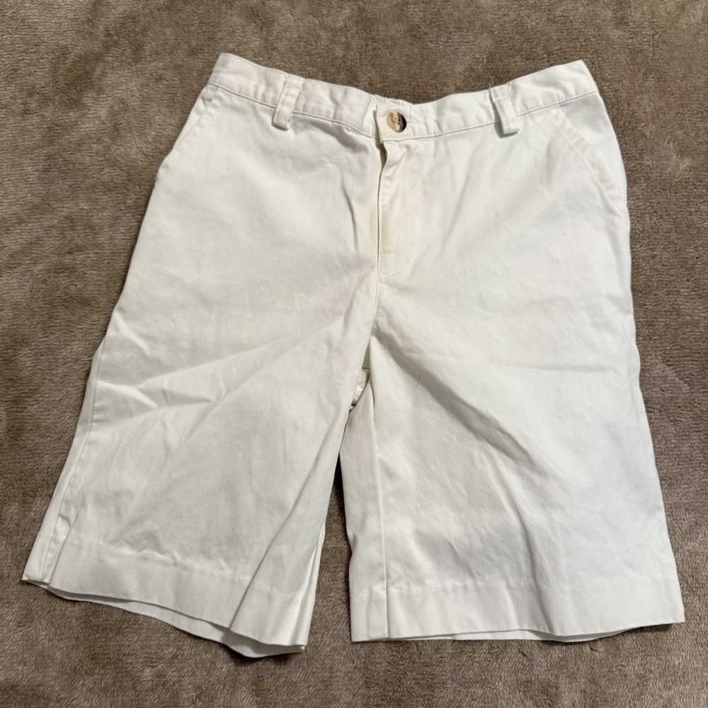 The Bailey Boys Kids White Twill Chino Shorts Elastic Back Size 6 7